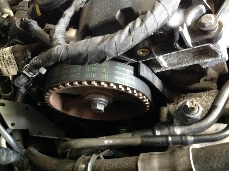 timing belt fitted the wrong way around